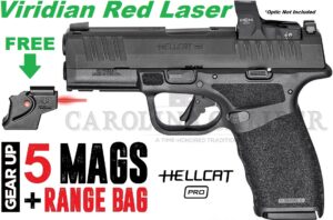 Springfield Hellcat Pro 9mm Handgun + 5 Mags, Rangebag & Viridian Laser