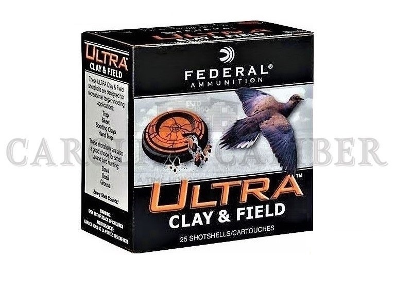 Federal Ultra Clay & Field Heavy 12GA 2.75″ 3.25DR 1&1/8OZ #8 25RD UCG12SI 8